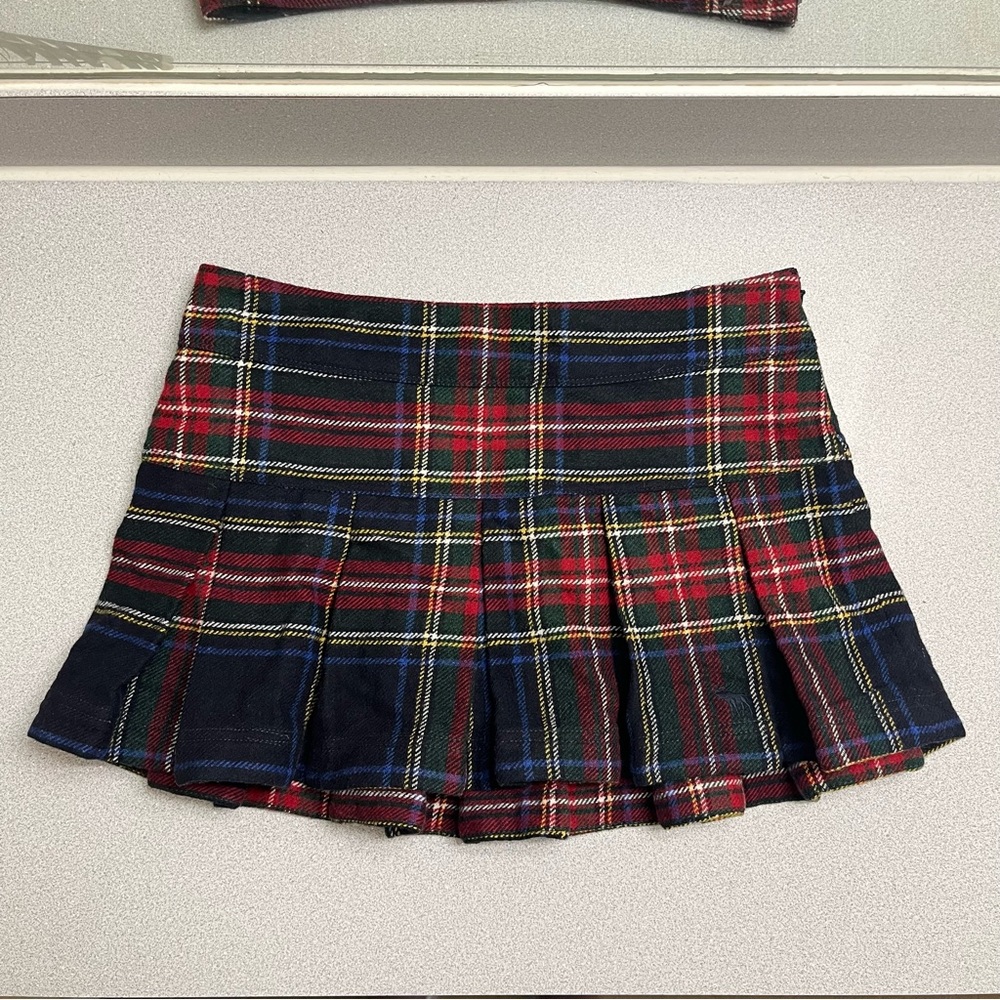 Vintage Y2K Abercrombie & Fitch 2000s Plaid Pleated Mini Skirt